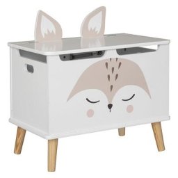 Atmosphera - Coffre douceur Renard blanc créateur d'intérieur - Blanc