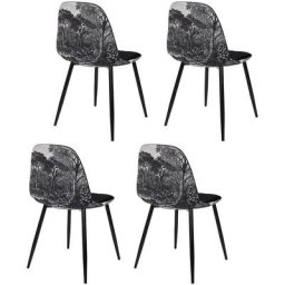Chaise pieds en métal Black forest - Noir