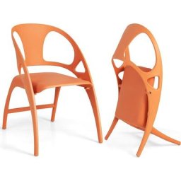 Lot de 2 Chaises de Salle à Manger Pliable Style Moderne, Chaises en Plastique Imperméable et