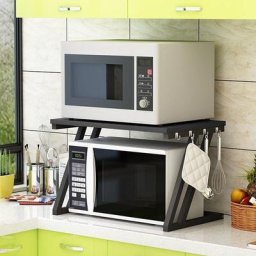 Haloyo - Support de four à micro-ondes, Etagère de cuisine support de four à micro-ondes à 2