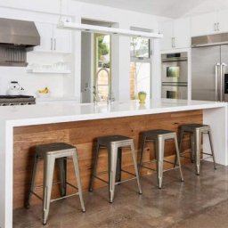 4 x Tabouret de Bar Industriel de 61 cm de Haut Chaise de Bar Cuisine Comptoir Bistro Café Métal