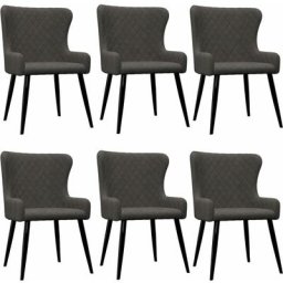Chaises à manger lot de 6 gris velours Vidaxl Gris