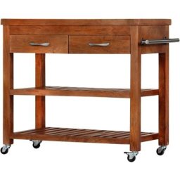 Chariot de cuisine 100x48x89 cm Bois d'acacia massif Vidaxl Brun