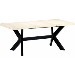 Table à manger Blanc 180x90x75 cm Bois de manguier massif Vidaxl White