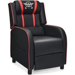 Fauteuil pour Gaming Extensible avec Repose-Pied et Coussin Lombaire, en pu, Inclinable 90°-160°