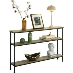 FSB49-PZ Table Console Table d'entrée Buffet Bout de Canapé Table d'appoint avec 3 étagères de