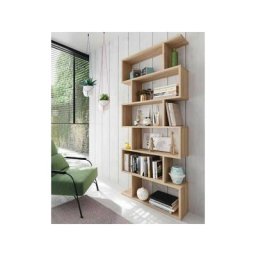 Bibliothèque 6 niveaux Chêne - taba - l 80 x l 24 x h 192 cm - Bois clair