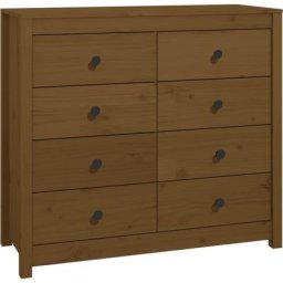 Armoire latérale Marron Miel 100x40x90 cm Bois de pin massif Vidaxl marron miel