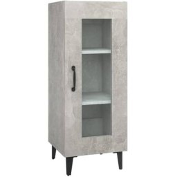 Buffet Gris béton 34,5x34x90 cm Bois d'ingénierie Vidaxl Gris béton
