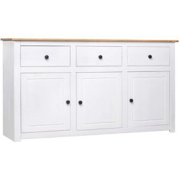 Buffet Blanc 135x40x80 cm Pin solide Gamme Panama Vidaxl Blanc