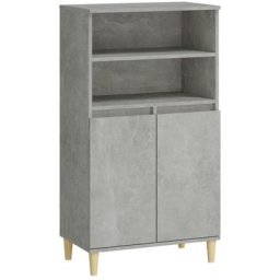 Buffet haut Gris béton 60x36x110 cm Bois d'ingénierie Vidaxl Gris béton