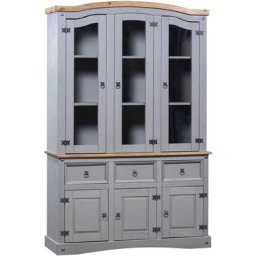 Buffet et vaisselier Pin mexicain Gamme Corona Gris Vidaxl Gris