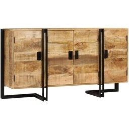 Buffet Bois de manguier massif 150 x 40 x 80 cm Vidaxl Brun