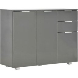 Buffet Gris brillant 107x35x80,5 cm Vidaxl Gris