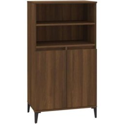 Buffet haut Chêne marron 60x36x110 cm Bois d'ingénierie Vidaxl Marron
