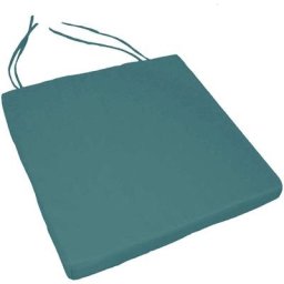 Homemaison - Galette de chaise déhoussable en toile outdoor Bleu Paon 40 x 40cm - Bleu Paon