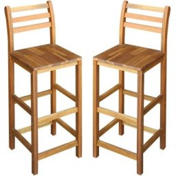 Tabourets de bar lot de 2 bois d'acacia solide Vidaxl n/a