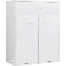 Buffet Blanc brillant 60x30x75 cm Aggloméré Vidaxl High gloss white