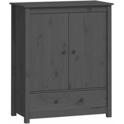 Vidaxl - Buffet Gris 83x41,5x100 cm Bois massif de pin Gris