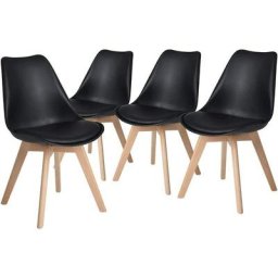 Chaises de Salle à Manger scandinave DEWINNER, Chaise de Bureau rétro, Assise rembourrée en hêtre