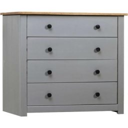 Vidaxl - Armoire latérale Gris 80x40x73 cm Pin Assortiment Panama gris et bois