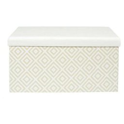 Banc coffre de rangement tressage Mirage - Blanc