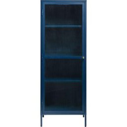 Bronco Armoire Vitrine 1 porte vitrée, bleu.