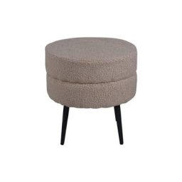 Pouf Pot 40x40x40 cm Teddy Beige et noir Venture Home Beige
