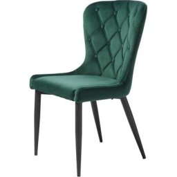 Granby Chaise de salle à manger, en velours, vert.