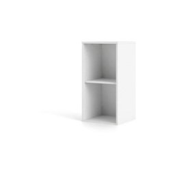 Ebuy24 - Lilly Étagère, module vertical 2 pièces, blanc mat. - Blanc