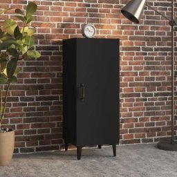 Buffet - Armoire de rangement Enfilade Noir 34,5x34x90 cm Bois d'ingénierie BV893408 Bonnevie
