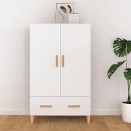 Buffet - Armoire de rangement Enfilade Blanc brillant 70x31x115 cm Bois d'ingénierie BV541661