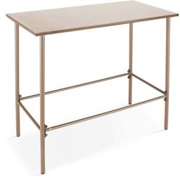 Table haute à manger en métal taupe 120 cm - Palavas - Taupe