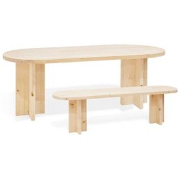 Pack table à manger Tokyo + 1 banc Tokyo naturel 180