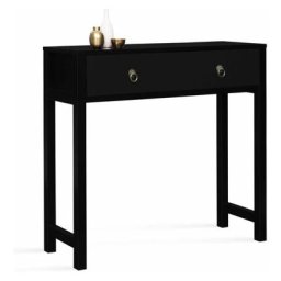 Console yang 1 tiroir bois noir - Noir