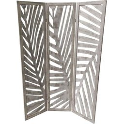 Paravent Koloa en bois 2x120x170cm 7house Gris clair
