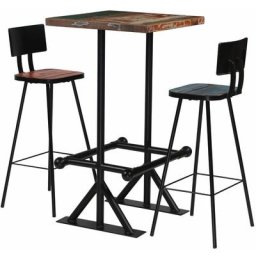 Vidaxl - Mobilier de bar 3 pcs Bois de récupération massif Multicolore n/a