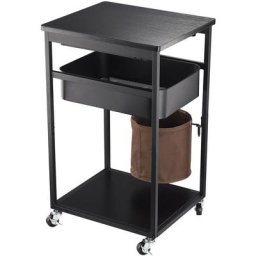 Desserte de cuisine à 3 étagères sur roulettes - Chariot de Rangement Avec tiroir amovible et sac