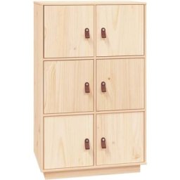 Vidaxl - Buffet haut 67x40x108,5 cm Bois massif de pin Marron
