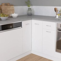 True Deal - Comptoir d'angle de cuisine Gris Aggloméré