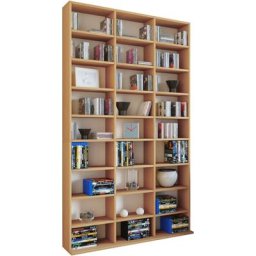 Megosa Maxi Étagère 27 cases de rangement, imitation hêtre. - Marron