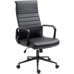 Fauteuil de bureau Kolumbus similicuir noir/noir