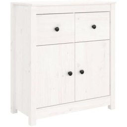 Buffet Blanc 70x35x80 cm Bois massif de pin Vidaxl Blanc
