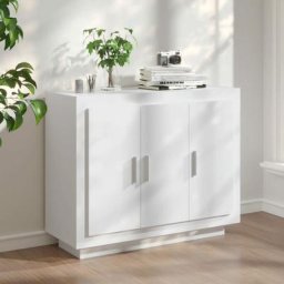 Buffet Bahut | Meuble de rangement Commode Blanc 92x35x75 cm Bois d'ingénierie 10269 - Blanc