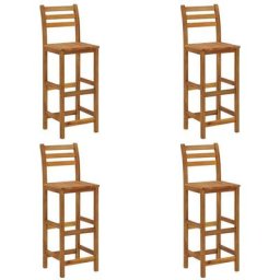 Tabourets de bar lot de 4 bois d'acacia solide Vidaxl n/a
