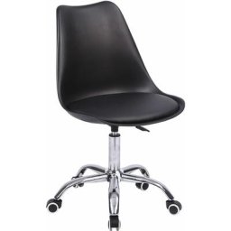Chaise de bureau réglable en hauteur noire anne - Noir