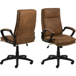 Ebuy24 - Brad Chaise de bureau avec accoudoirs, marron. - Marron