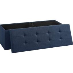 Banc de Rangement, 110 x 38 x 38 cm, Siège, Coffre de Rangement, Pliable, Capacité de Charge 300