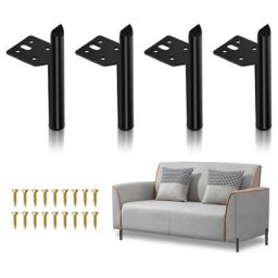 Pieds de meuble Pieds de table en métal Fer Pieds de meuble Pieds d'armoire Pieds de socle-Noir