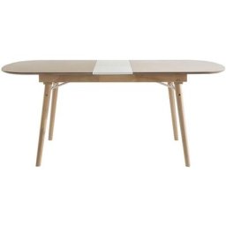 Table à manger extensible en bois clair L150-180 cm sheldon - Naturel